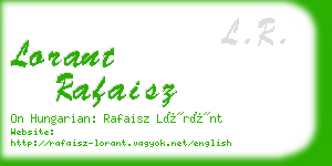 lorant rafaisz business card
